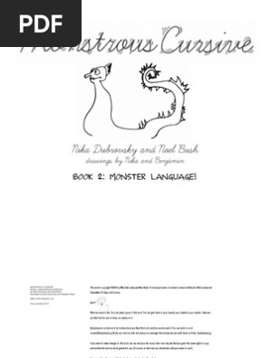 Monstrous Cursive Book 2