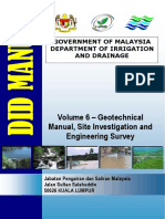 Malaisie - DID Manual - Volume 6 - Geotechnical Manual, Site Investigation and Survey