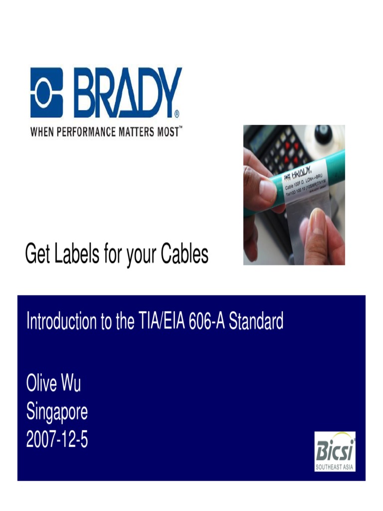 Get Labels for your Cables: Introduction to the TIA/EIA 606-A Standard ...