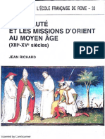 Jean Richard - La Papute Et Les Missions D Orient Au Moyen Age