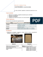 Ordem de poder redutor dos metais Cu, Zn, Al, Mg e Pb