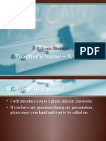Teacher's Name - X Grade