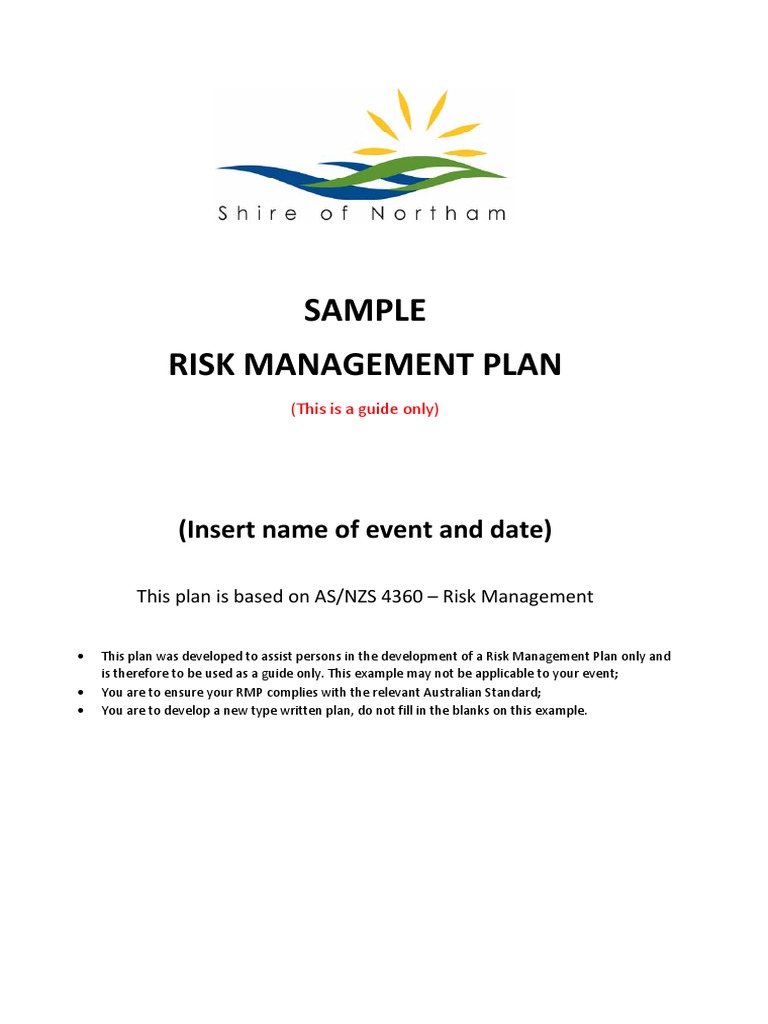 Sample Risk Management Plan Guide | PDF | Risk | Risk Management