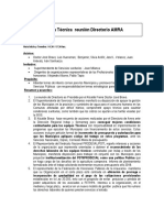 Minuta Acuerdos Reunión Directorio 26 Octubre