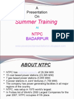 A Presentation On: Summer Training