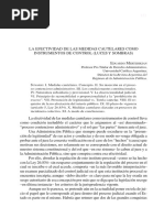 - La Efectividad de Las Medidas Cautelares Como Instrumentos de Control (Luces y Sombras), Eduardo Mertehikian