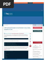 6 WC Command Examples To Count Number of Lines, Words, Characters in Linux