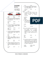 Movimiento Rectilíneo Uniforme (M.R.U.) : Ficha de Trabajo 1-2 Secundaria