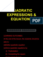 Quadratic Expressions