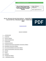 Plan Salud Ocupacional, Gestion SST 2016