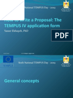 How To Write A Proposal: The TEMPUS IV Application Form: Sixth National TEMPUS Day - 2009