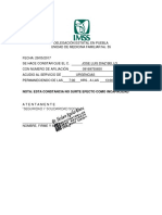 Constancia Del Imss