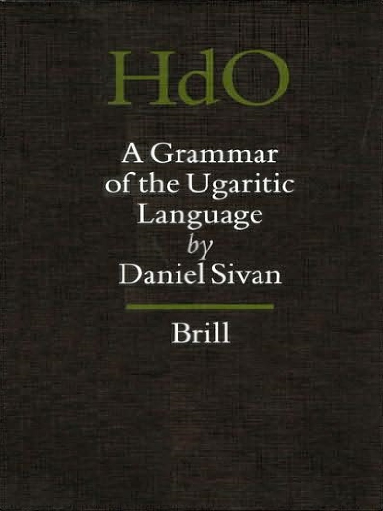 A Grammar of The Ugaritic Language Handbook of Oriental