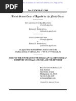 San Francisco v. Trump - BRIEF OF THE FOUNDATION FOR MORAL LAW AS AMICUS CURIAE IN SUPPORT OF DONALD J. TRUMP, AND FOR REVERSAL