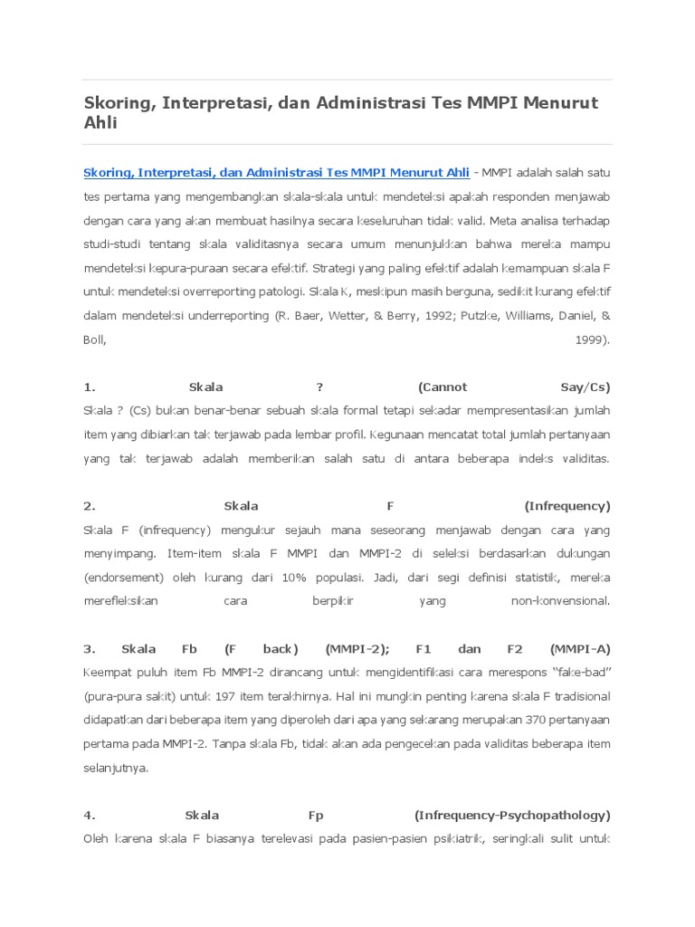 Mmpi Copas Pdf