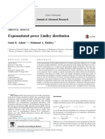 Exponentiated Power Lindley Distribution: Journal of Advanced Research