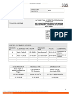 Informe Final de Gestión de Seguridad y Medio Ambiente - Obra Socavon - Octubre 2016