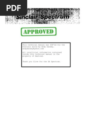 Sinclair ZX Spectrum 48K Service Manual | PDF | Random Access