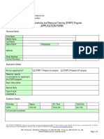 Application Form: Student Assistantship and Resource Training (Start) Program