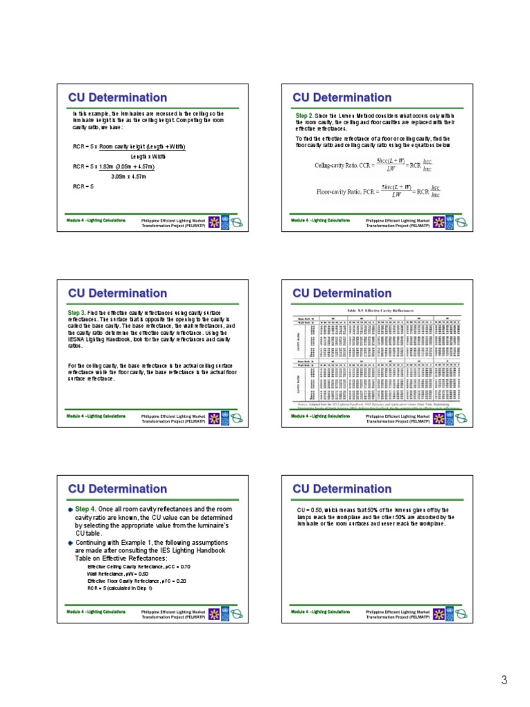 Lighting Calculation 3 PDF Lighting Components