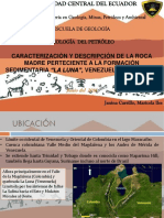 Caracterización y potencial de la roca madre Formación La Luna