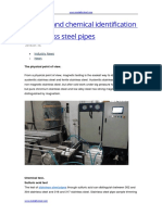 Physical and Chemical Identification of Stainless Steel Pipes