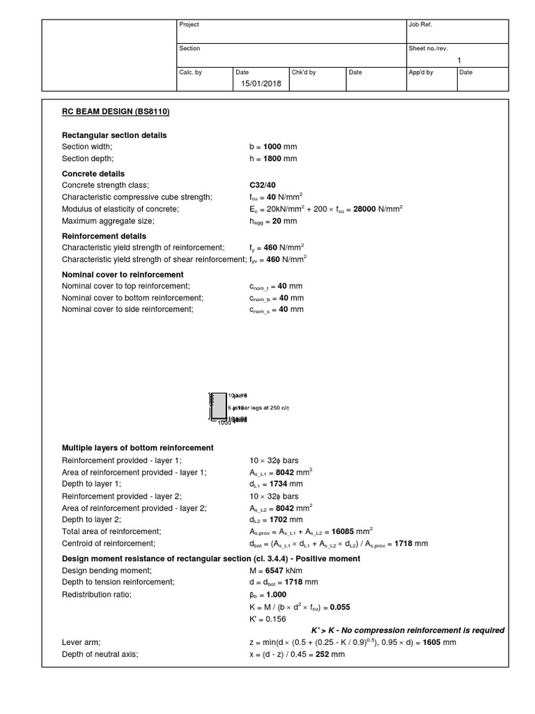 RC Beam Design and Torsion Analysis | PDF | Beam (Structure) | Strength ...