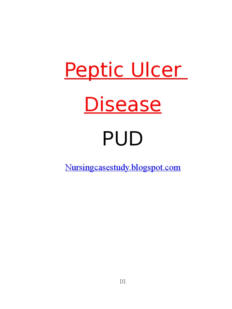 Case Study Pud Stomach Human Digestive System