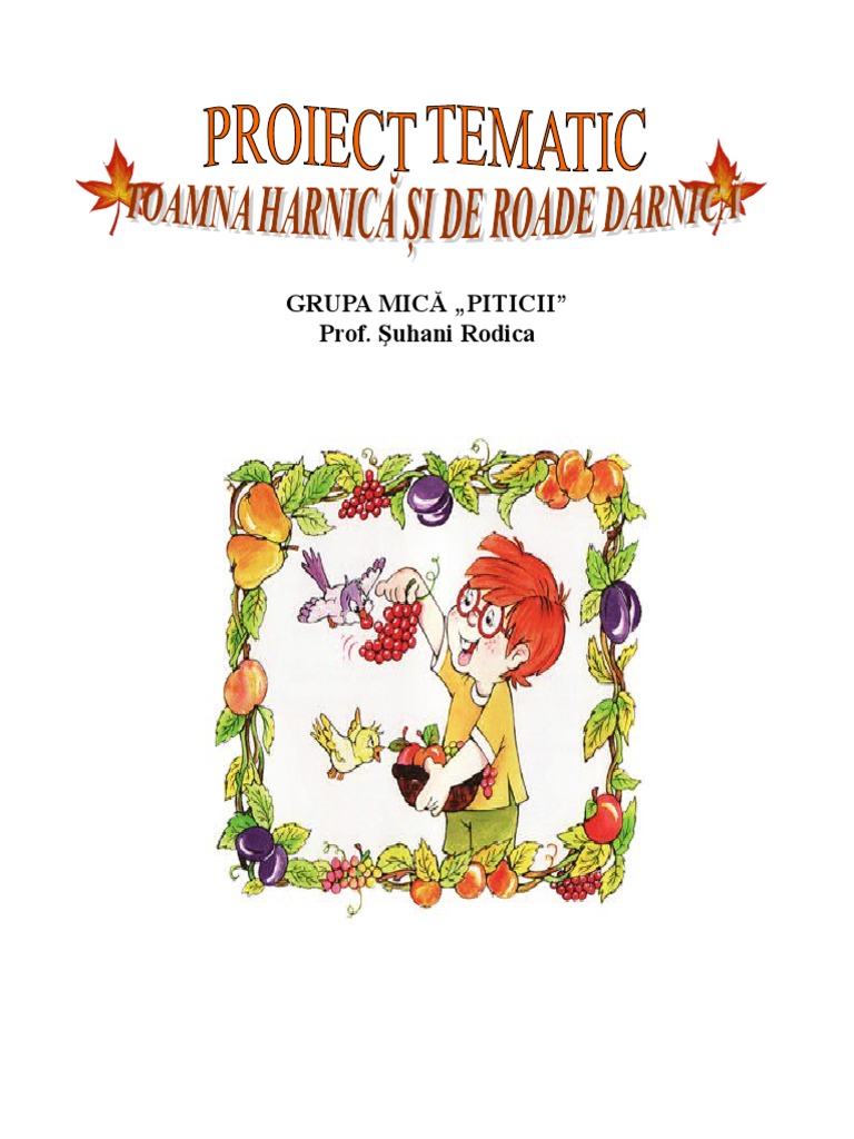 Proiect Tematic Toamna | PDF