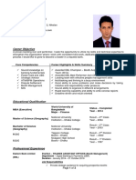 Resume of Md. Motahar Hossain