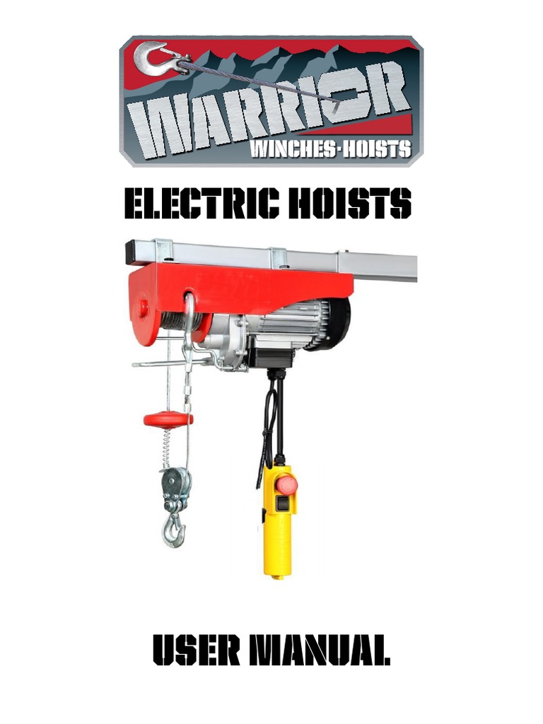 Warrior+Electric+Hoist+Manual Power Supply Switch