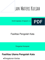 Fasilitas Pengolah Kata - MS - Word