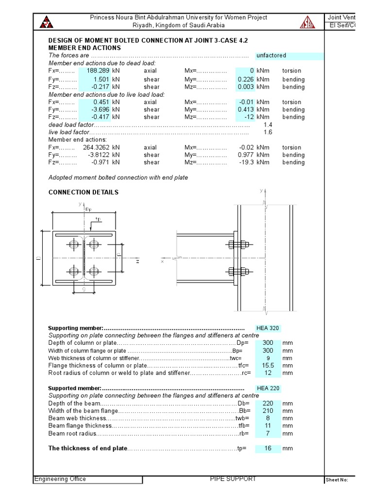 Moment Bolted Connection Design | PDF | Structural Steel | Strength Of ...