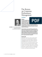 The Return On Corporate Performance Management