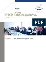 ERA SUMMER COURSE ON DATA PROTECTION -  Updated Speakers Contributions