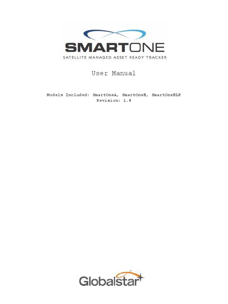SmartOne-B User Manual Rev 1 4 PDF | PDF | Usb | Global Positioning System