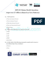 Live Leak - IBPS SO Mains Model Question Paper for IT Officer (Based on New Pattern)