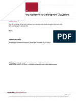 Employee Planning Worksheet For Development Discussions