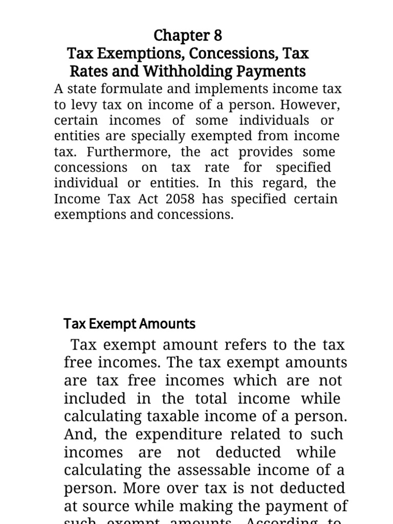 Tax Exemptin and Concession.pptx Expense Withholding Tax