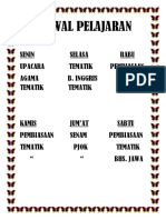 Jadwal Pelajaran