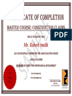 Construction Claims - Certificate of Completion  