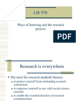 Ways of Knowing and The Research Process
