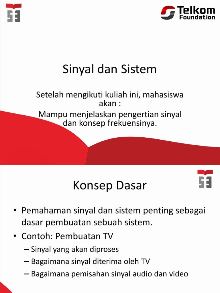 Pengantar Sinyal dan Sistem dalam Telekomunikasi | PDF | Metode & Bahan ...