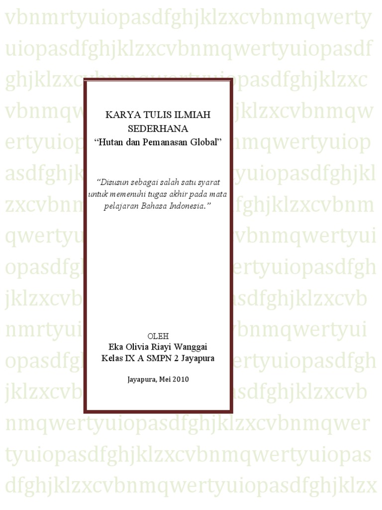 Karya Tulis Ilmiah Sederhana