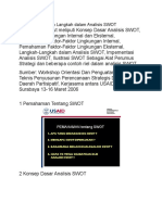 Konsep Dasar Dan Langkah Dalam Analisis SWOT