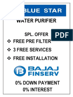 Water Purifier: Free Pre Filter 3 Free Services Free Installation