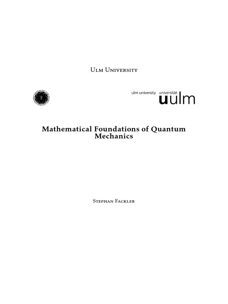 Measure Theory in Quantum Mechanics | PDF | Measure (Mathematics ...