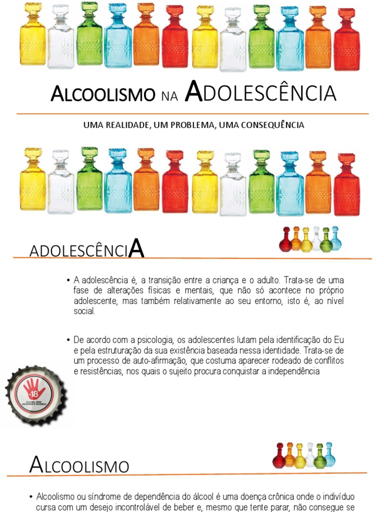 Alcoolismo Na Adolescência | PDF | Alcoolismo | Adolescência