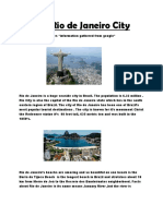 Brazil's Iconic City of Rio de Janeiro and Its Famous Beaches and Christ Statue