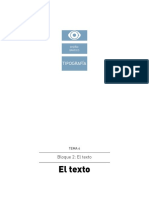 TIPOGRAFÍA - Tema 4: El Texto